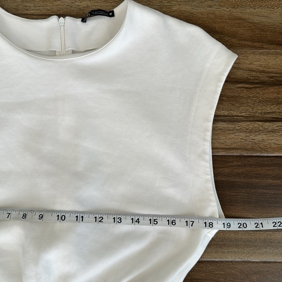 Zara White Cotten Blend Romper, M - Picture 8 of 15